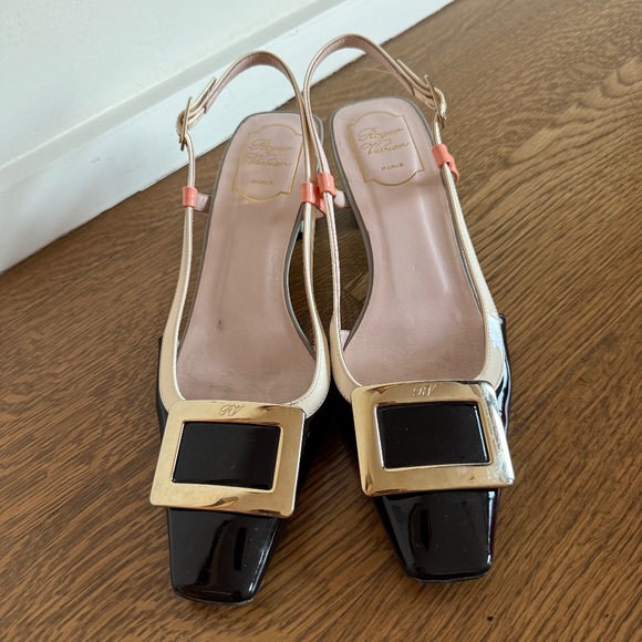 Roger Vivier Belle Vivier 45 patent leather slingback pumps size 40 - Picture 1 of 7